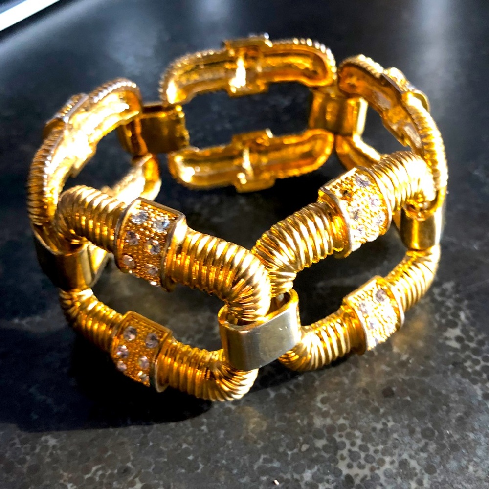J. Crew 18K Electroplated Lantern-Like Bracelet